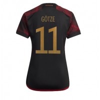 Germany Mario Gotze #11 Replica Away Shirt Ladies World Cup 2022 Short Sleeve